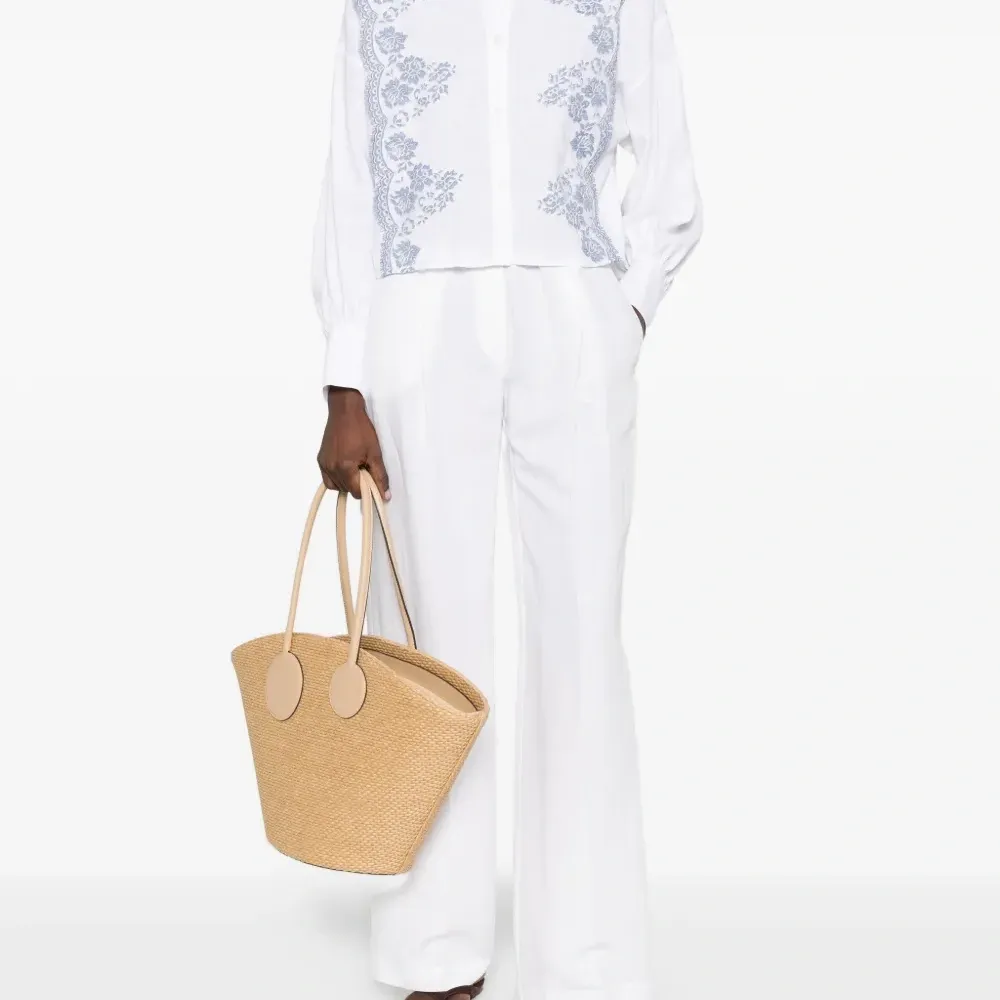 Брюки с контрастным поясом Брюки с контрастным поясом