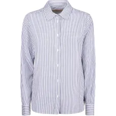 Рубашка в полоску с нагрудным карманом