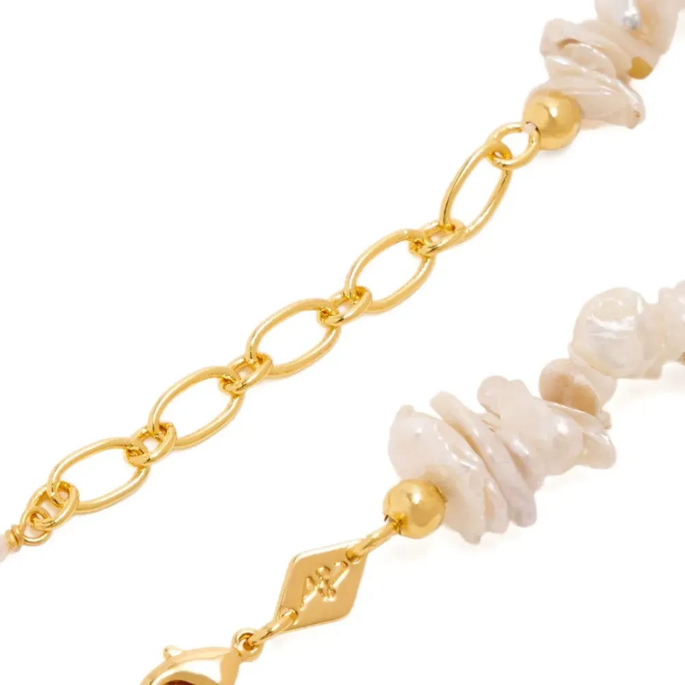 Браслет с жемчужной цепочкой