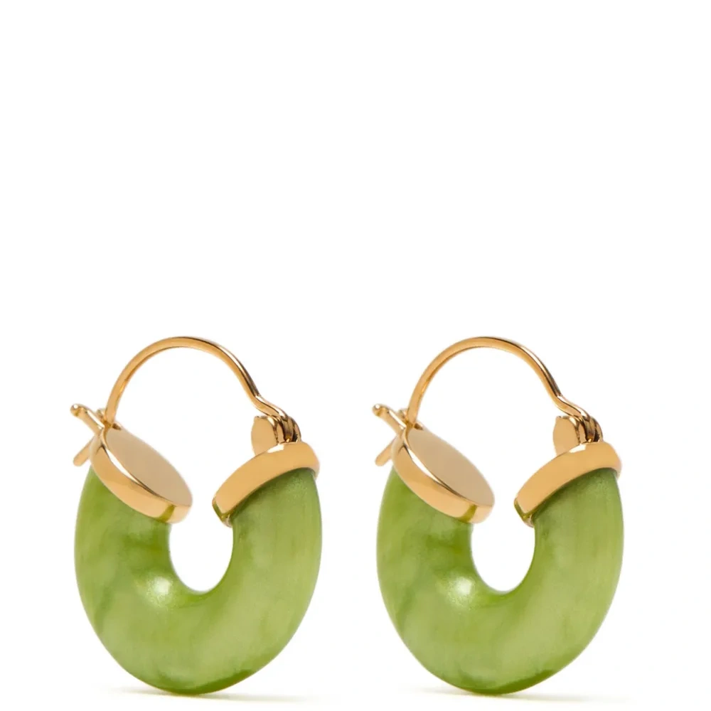 Серьги-кольца Petit Swell зеленый оазис