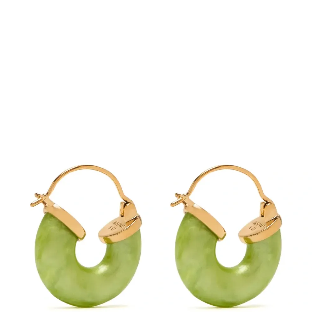 Серьги-кольца Petit Swell зеленый оазис