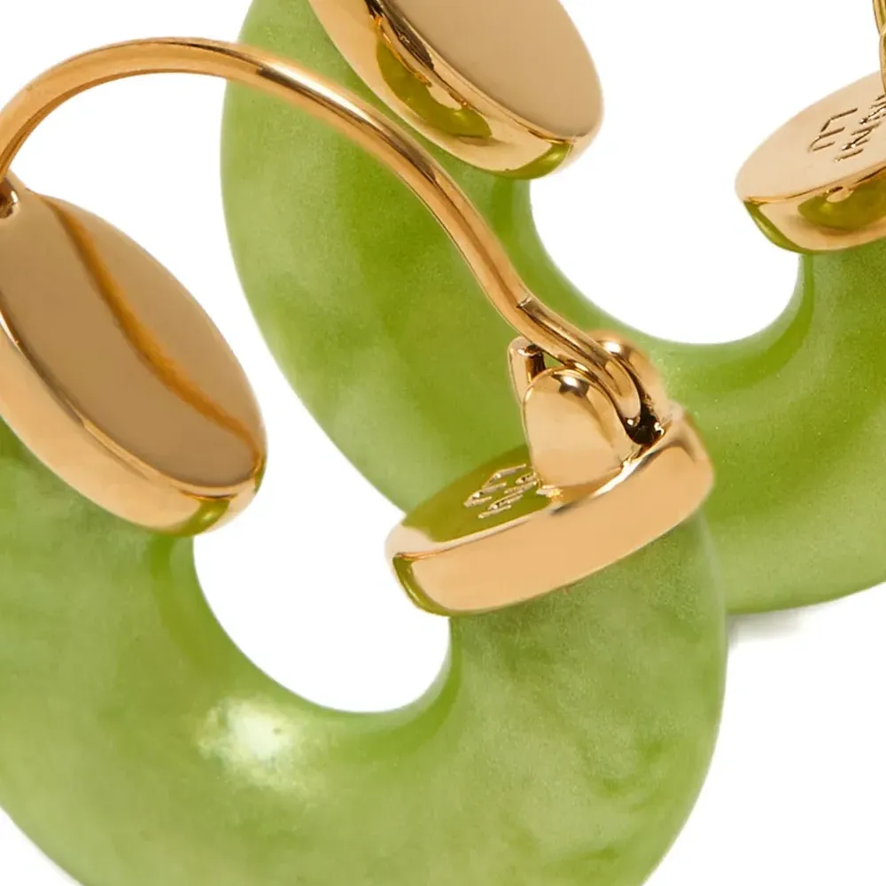 Серьги-кольца Petit Swell зеленый оазис