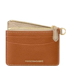 Кожаный кардхолдер на молнии