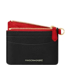 Кожаный кардхолдер на молнии