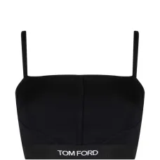 Бюстгальтер с квадратным вырезом и фирменной лентой Бюстгальтер с квадратным вырезом и фирменной лентой