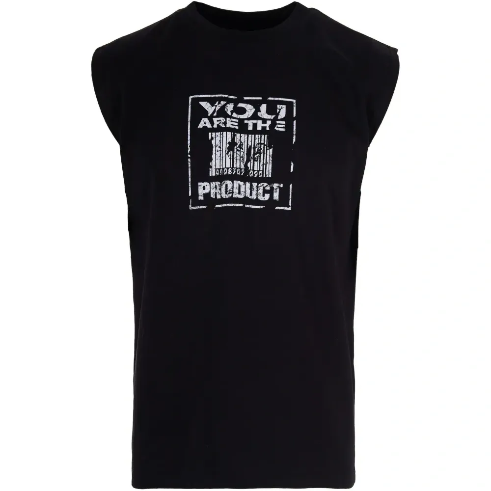 Принтованная майка без рукавов