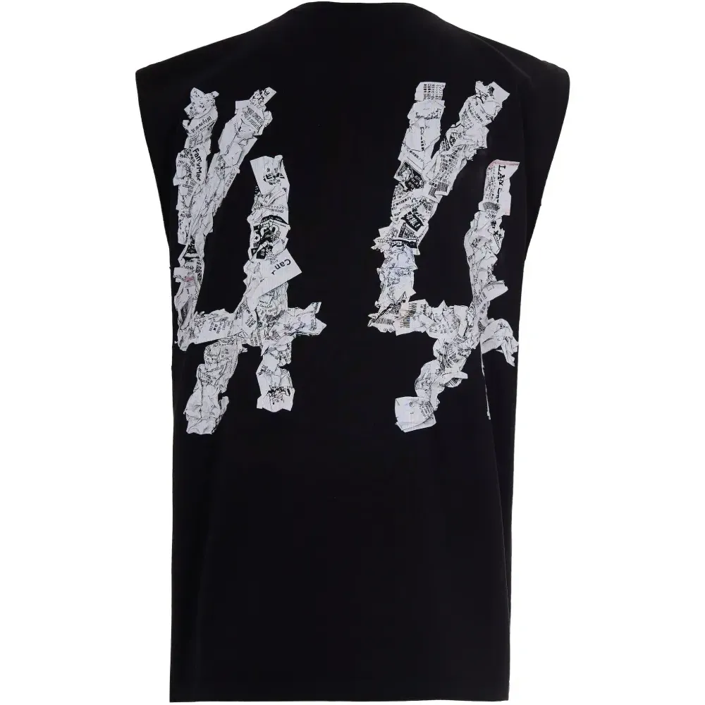 Принтованная майка без рукавов