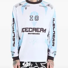 Лонгслив с логотипом и принтом "Мотоцикл"