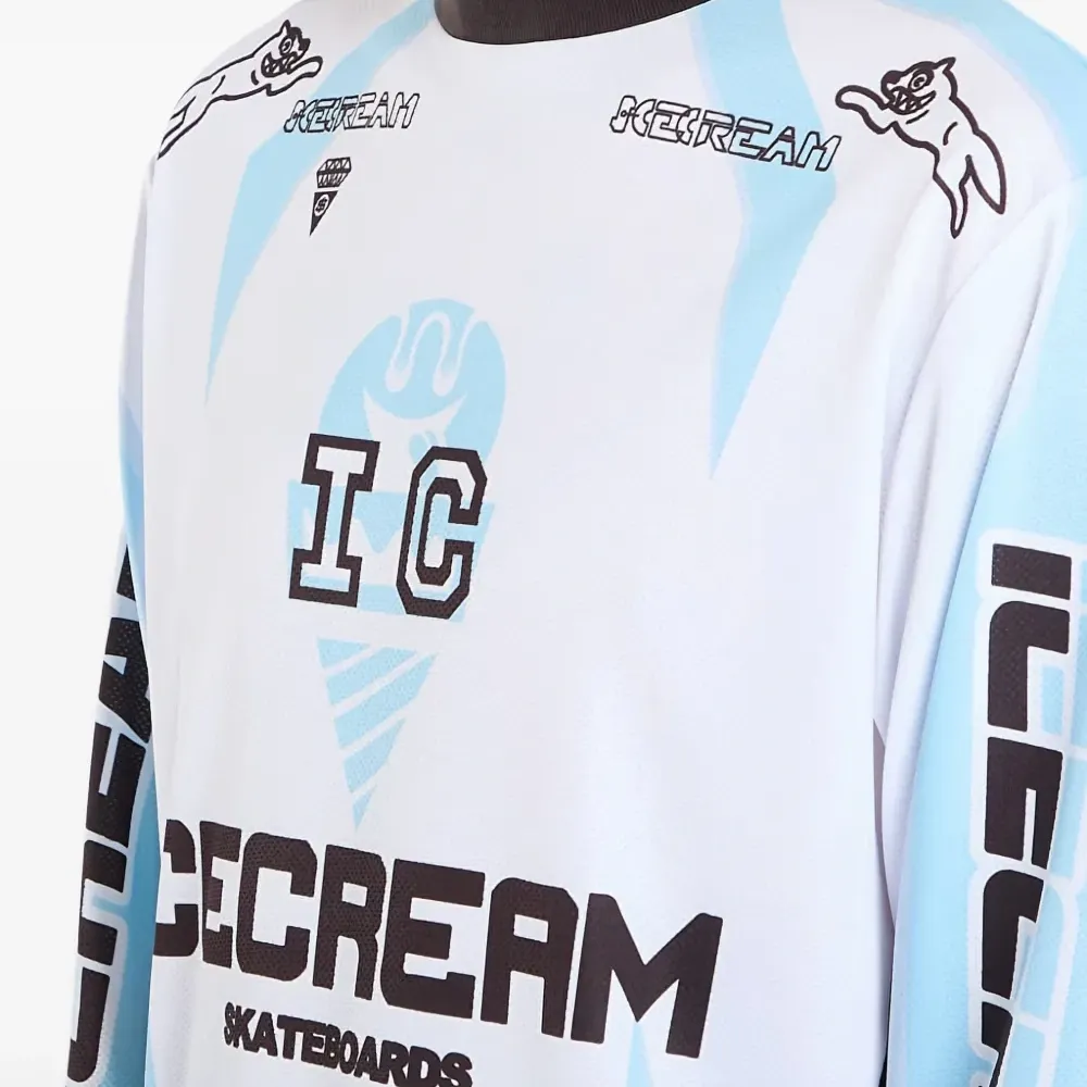 Лонгслив с логотипом и принтом "Мотоцикл"