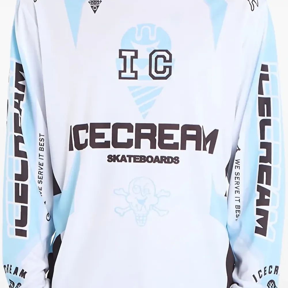 Лонгслив с логотипом и принтом "Мотоцикл"