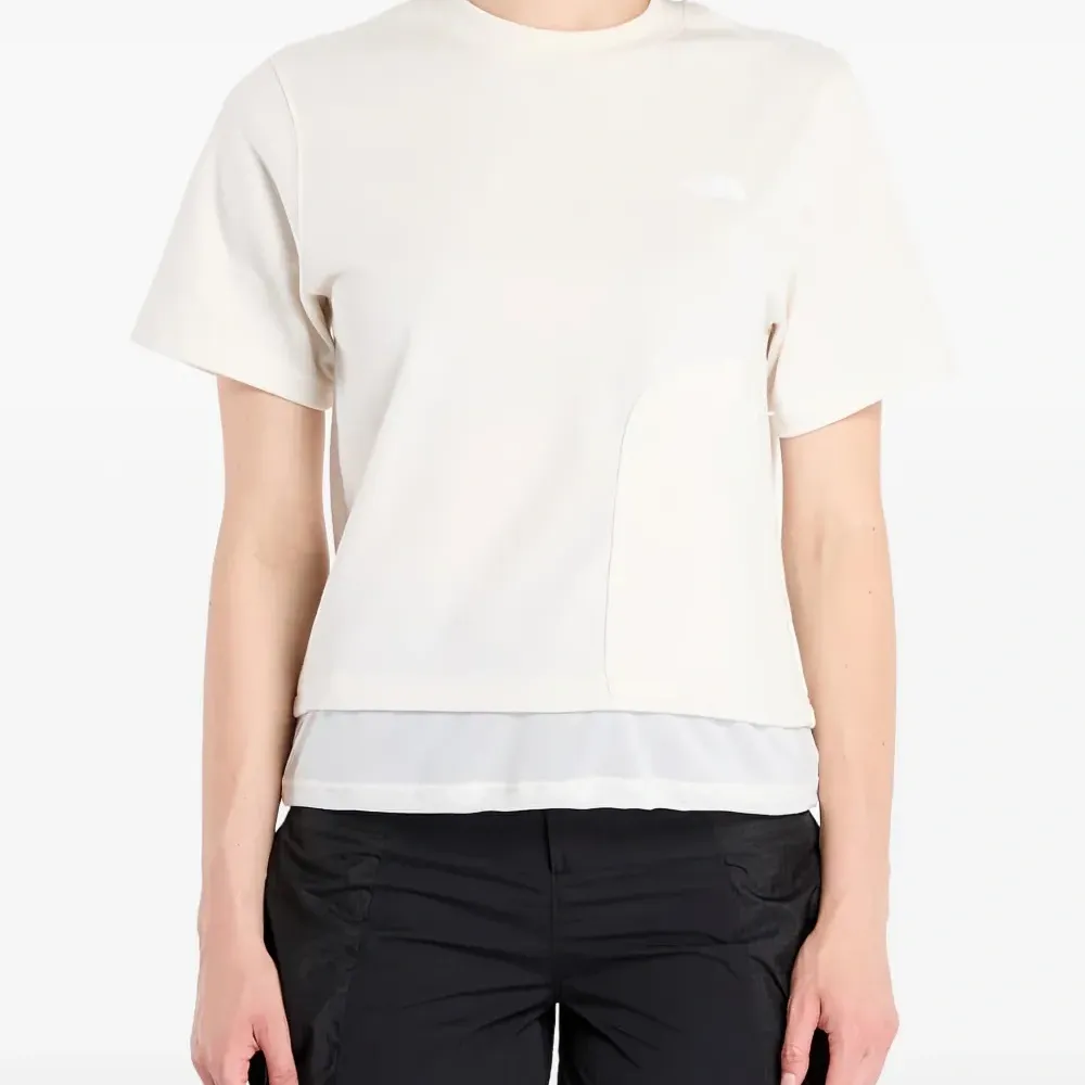 Футболка с короткими рукавами из смешанных материалов с логотипом на груди