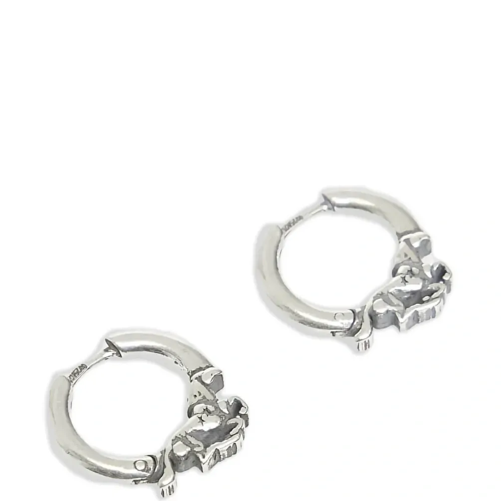 Серьги-кольца с лошадьми