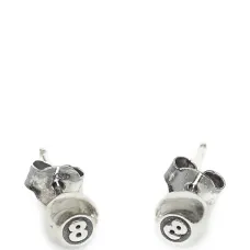 Серьги в виде бильярдных шаров номер 8