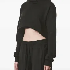 Укороченное худи из хлопка