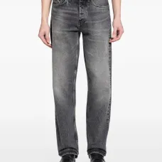 Джинсы свободного кроя с эффектом стирки