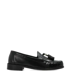 Кожаные лоферы с кисточками