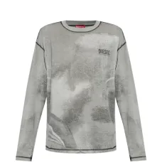 Футболка с длинными рукавами и принтом-лого