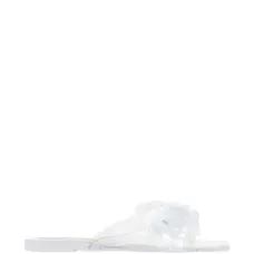 Босоножки без каблука с цветочным декором