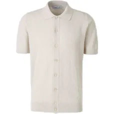 Вязаная рубашка с короткими рукавами и застежкой на пуговицах Вязаная рубашка с короткими рукавами и застежкой на пуговицах