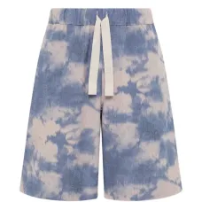 Шорты с завязками и принтом тай-дай