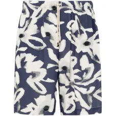 Шорты с цветочным принтом и завязками