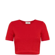 Вязаная укороченная футболка Вязаная укороченная футболка