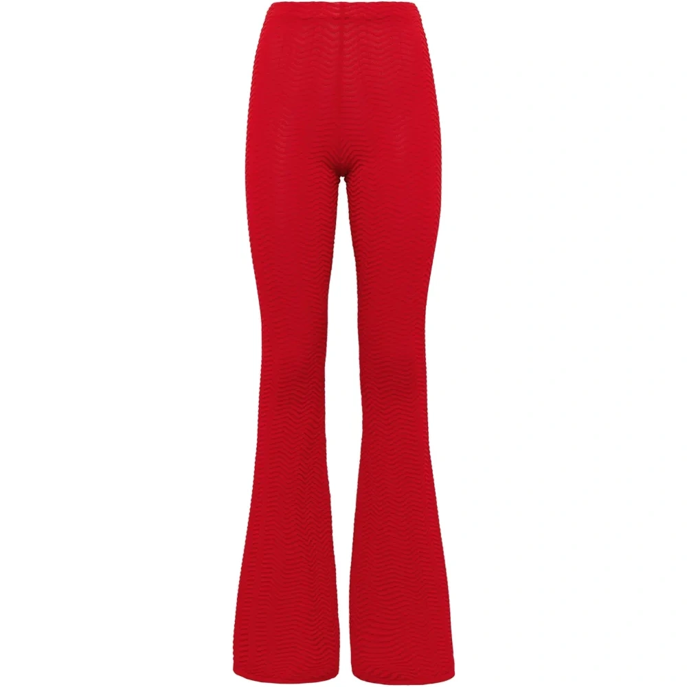 Вязаные расклешённые брюки