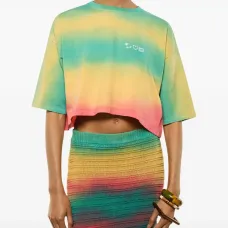 Укороченная футболка тай-дай