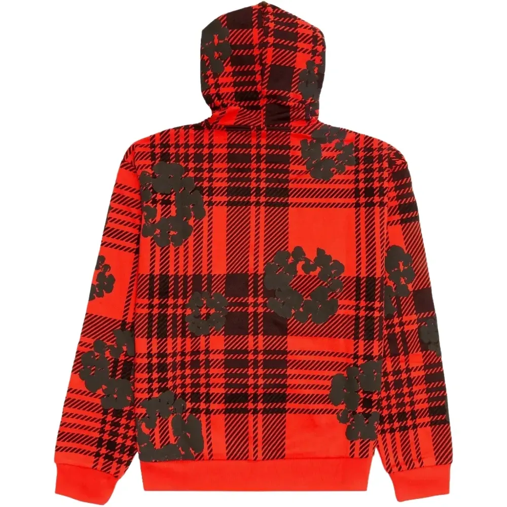 Клетчатое худи на молнии