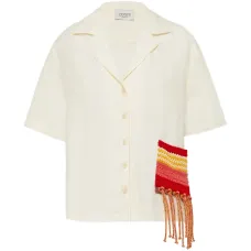 Юбка с карманом с бахромой Юбка с карманом с бахромой