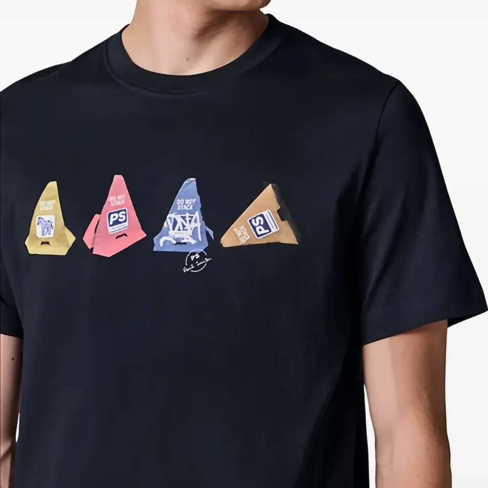 Футболка с принтом "Конусы"