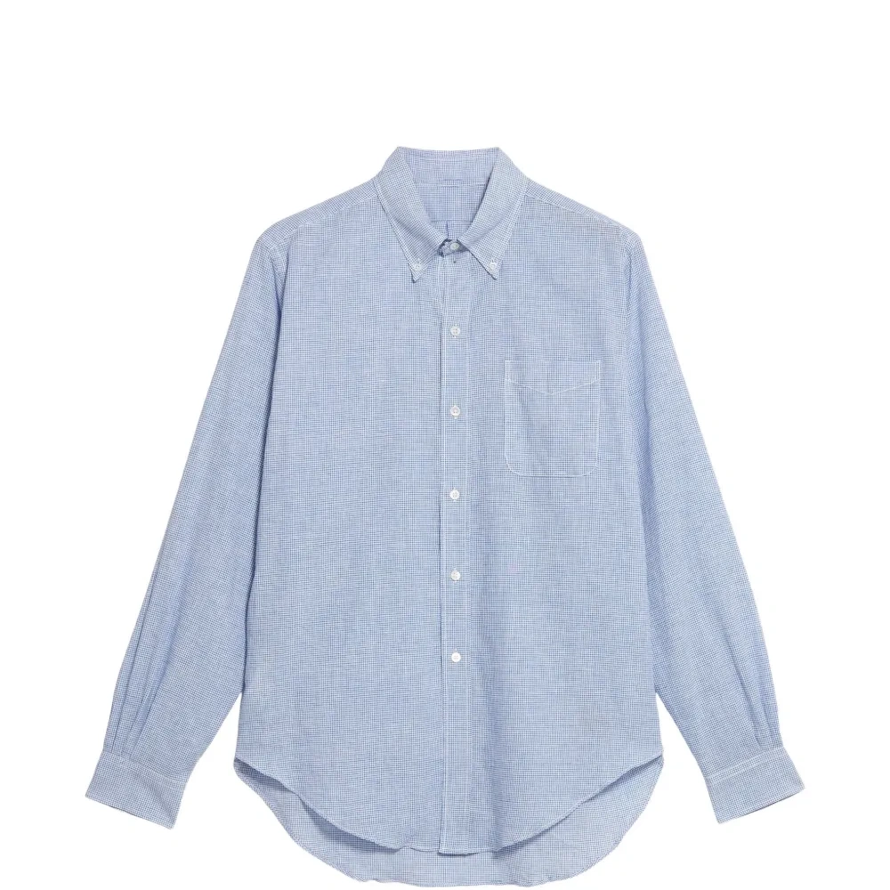 Рубашка King в мелкую клетку с нагрудным карманом