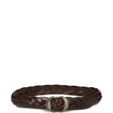 Летний плетёный кожаный ремень