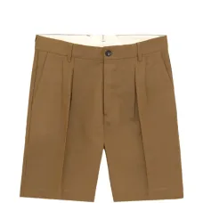 Хлопковые бермуды с защипами