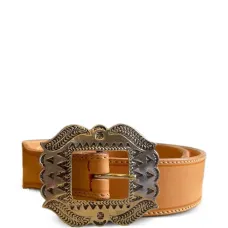 Ремень из телячьей кожи с пряжкой