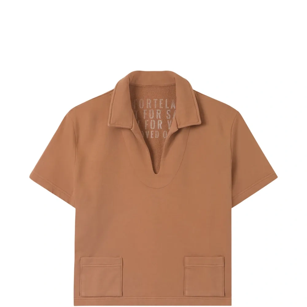 Свитшот с глубоким V-образным вырезом и короткими рукавами