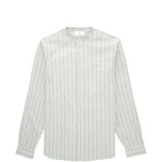 Рубашка в полоску с воротником-стойкой