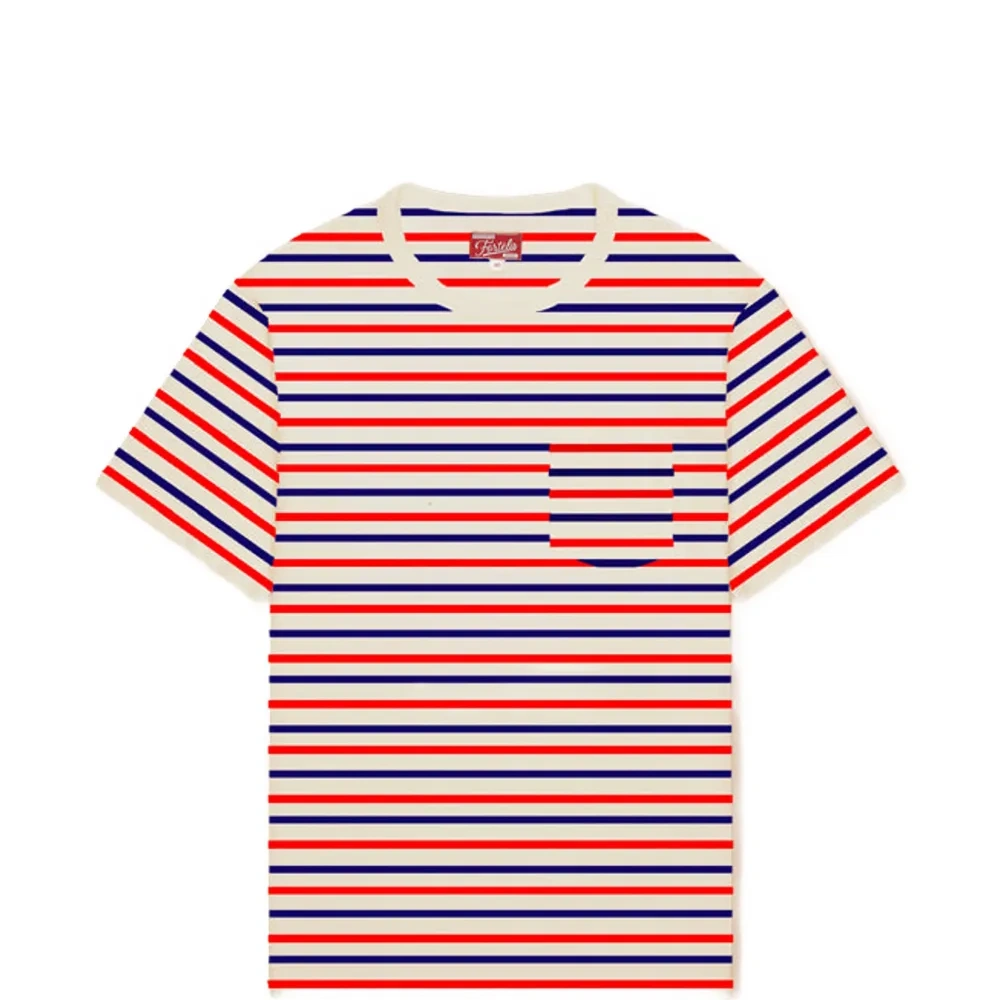 Футболка в полоску с накладным карманом Yaku