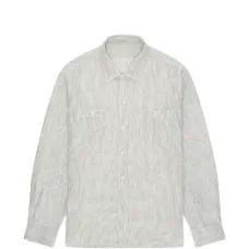 Рубашка в полоску с нагрудным карманом