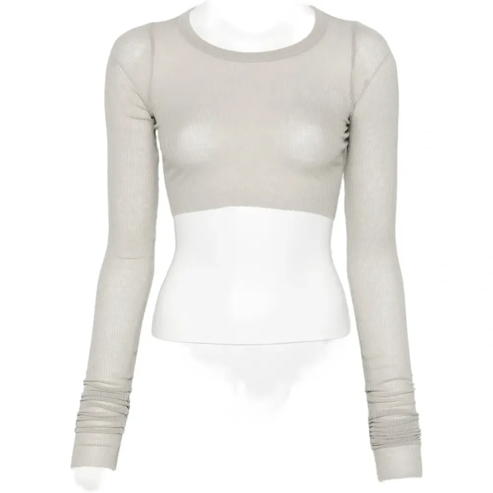 Укороченный топ с круглым вырезом