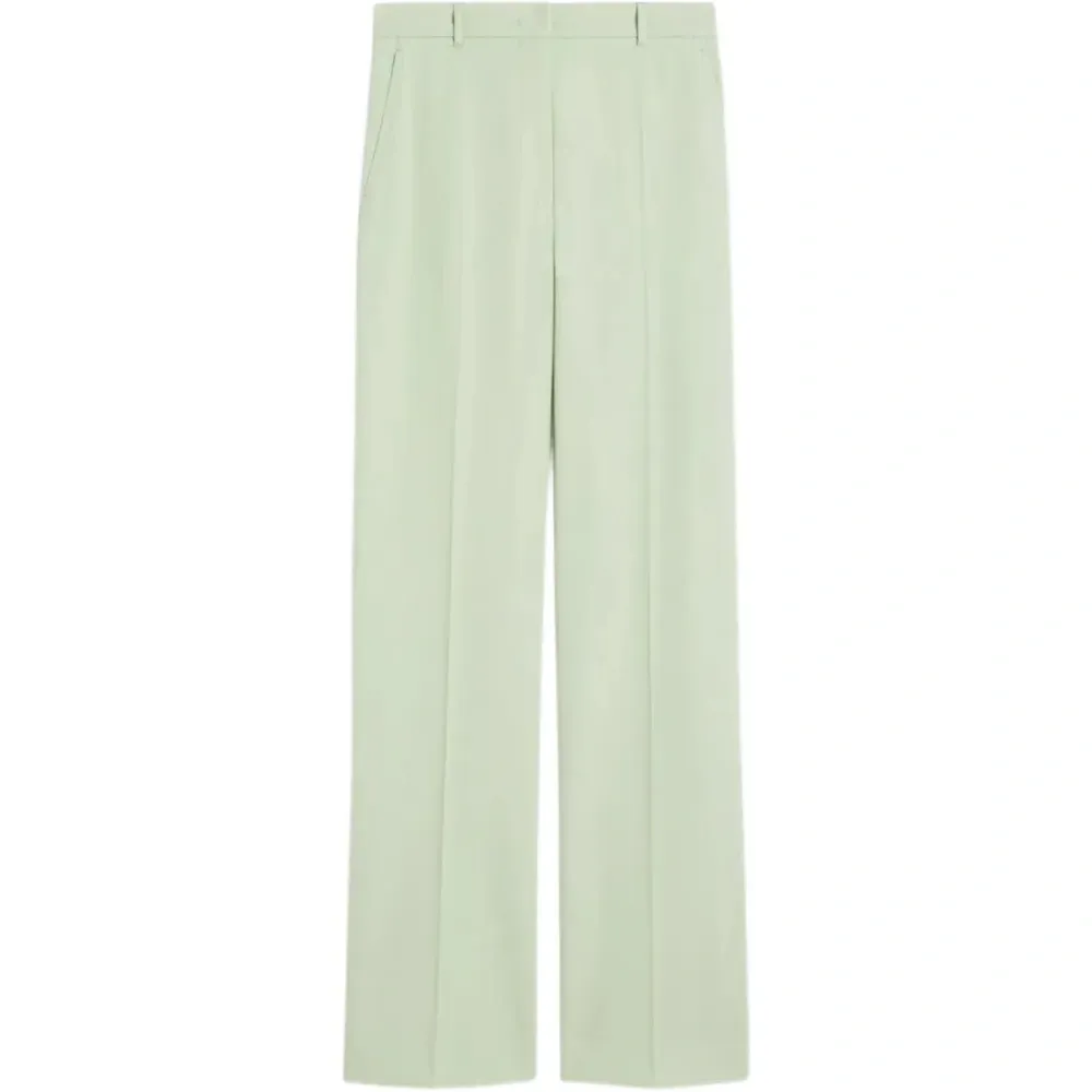 Брюки из крепа с завышенной талией