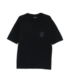 Футболка с круглым вырезом и нашивкой-логотипом