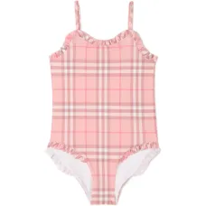 Купальник с оборками и клетчатым узором Купальник с оборками и клетчатым узором