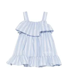 Полосатое платье с оборками