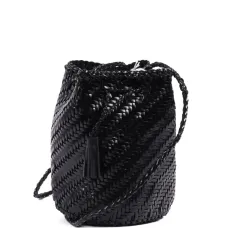 Кожаная сумка-ведро Pompom Double Jump Кожаная сумка-ведро Pompom Double Jump