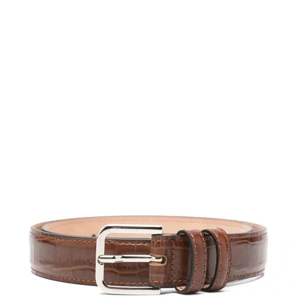 Ремень с эффектом кожи крокодила