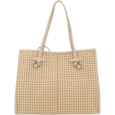 Плечевая сумка Marcella в узор "гусиная лапка"