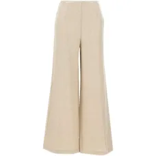 Джинсовые брюки-клёш с завышенной талией