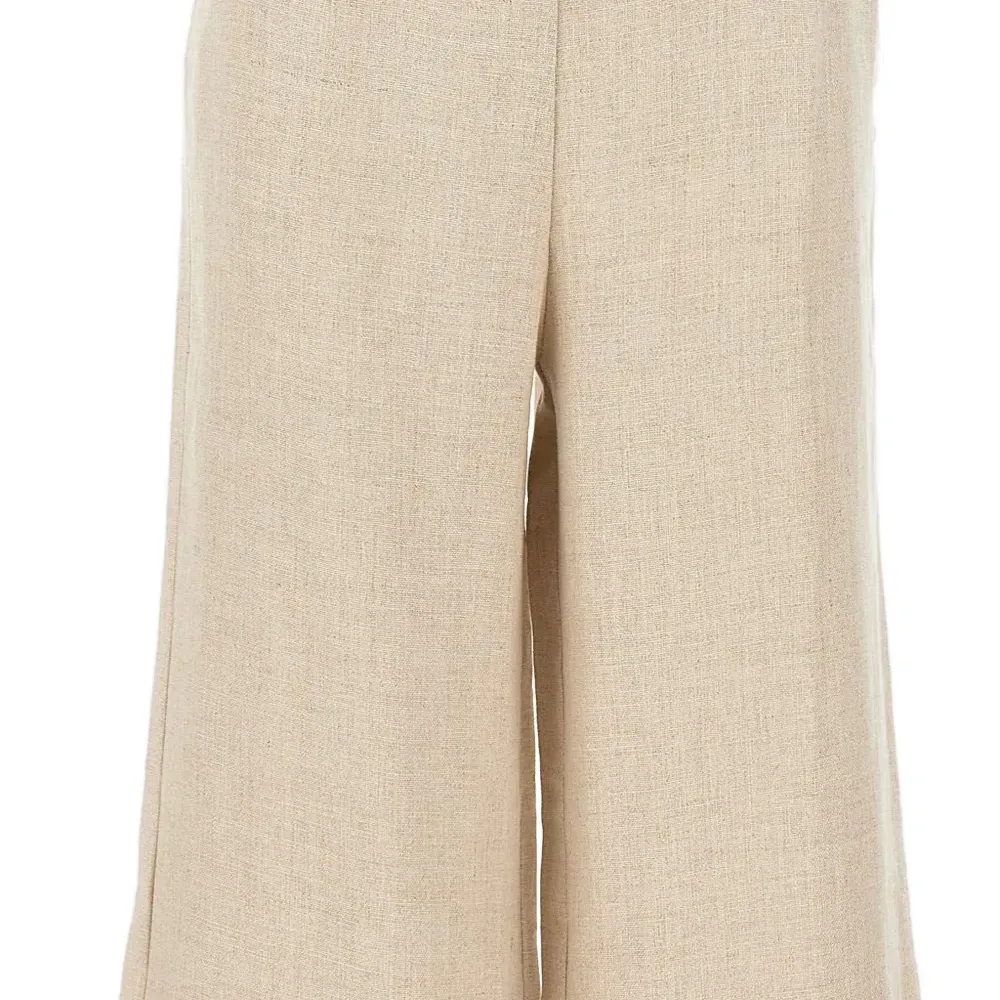 Джинсовые брюки-клёш с завышенной талией