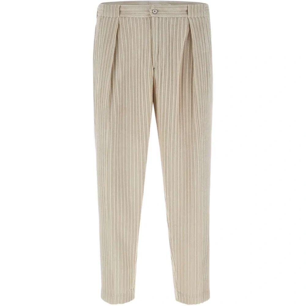 Вельветовые плиссированные брюки